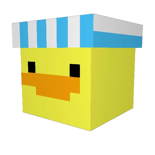 MonkeyBott Minecraft avatar head, 3D render