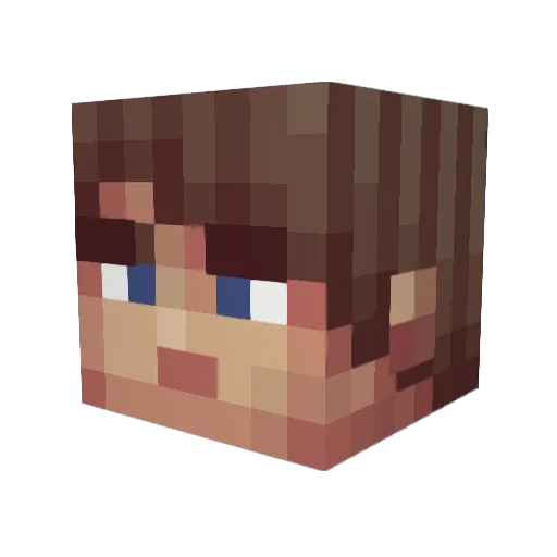 MonkeyBrained Minecraft avatar head, 3D render
