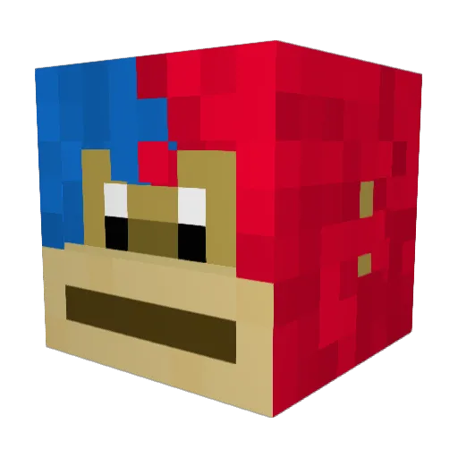 MonkeyBro23 Minecraft avatar head, 3D render
