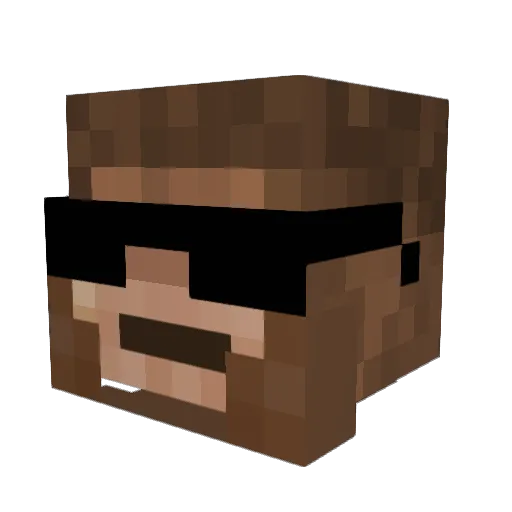 MonkeyBuisness Minecraft avatar head, 3D render