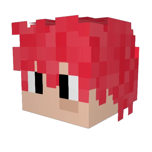 MonkeyDGinger Minecraft avatar head, 3D render