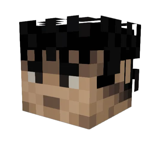 MonkeyDKing21 Minecraft avatar head, 3D render