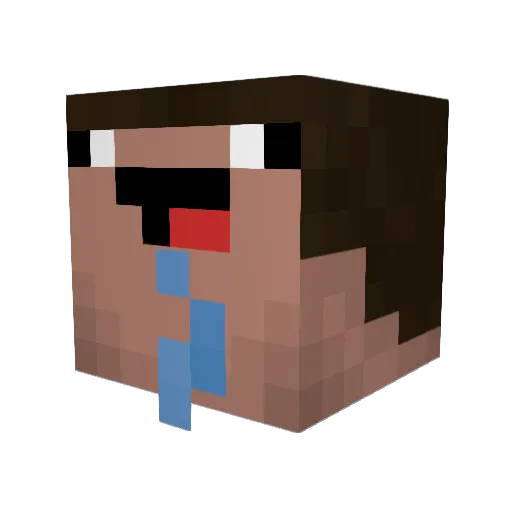 MonkeyDave6019 Minecraft avatar head, 3D render