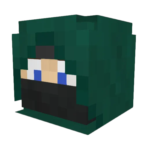 MonkeyDonkey555 Minecraft avatar head, 3D render