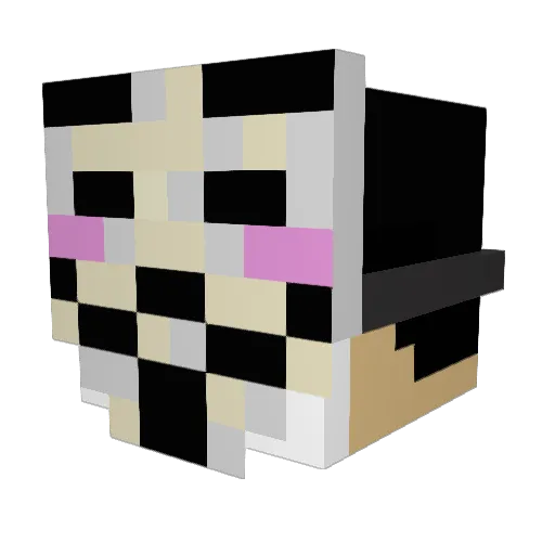 MonkeyFlying Minecraft avatar head, 3D render