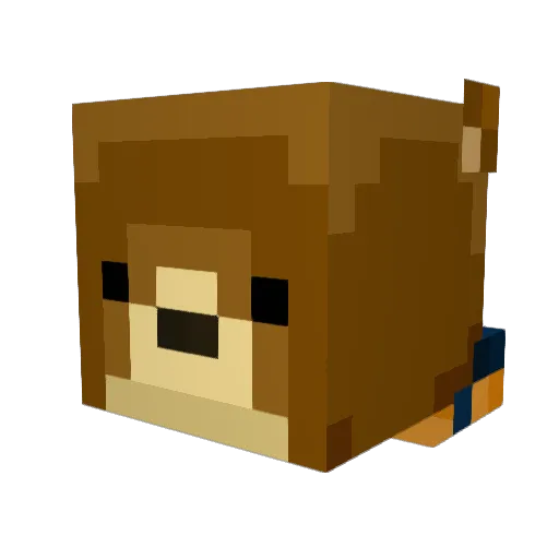 MonkeyKrizz Minecraft avatar head, 3D render