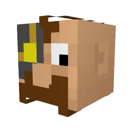 MonkeyLegit Minecraft avatar head, 3D render