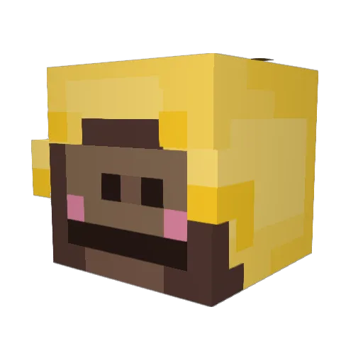 MonkeyLys Minecraft avatar head, 3D render