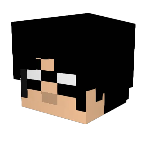 MonkeyMan1802 Minecraft avatar head, 3D render