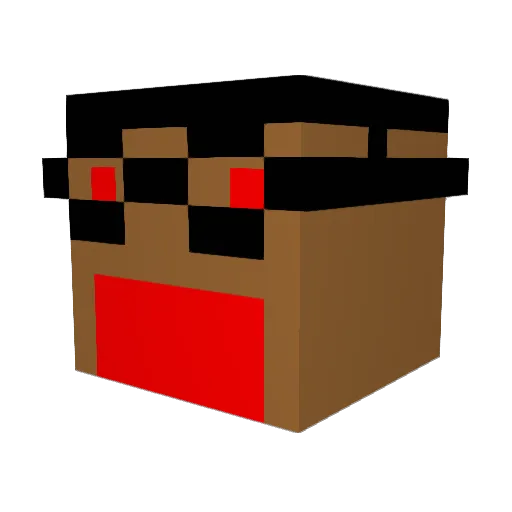 MonkeyMan566 Minecraft avatar head, 3D render