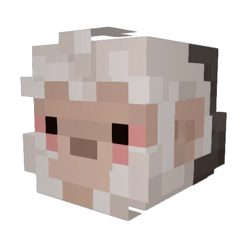 MonkeyMan766 Minecraft avatar head, 3D render