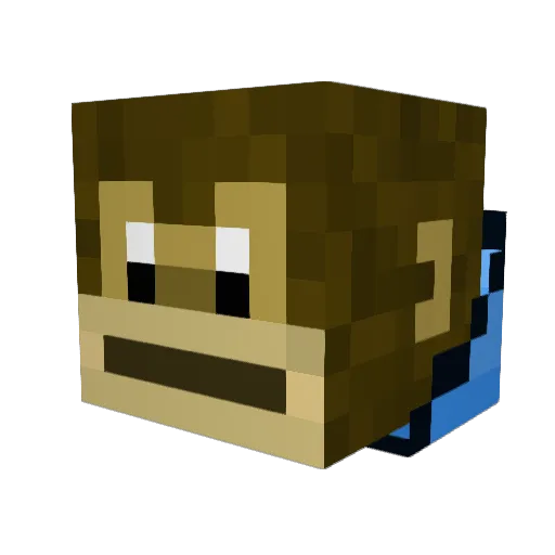 MonkeyManiac7030 Minecraft avatar head, 3D render