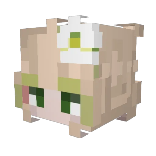 MonkeyMarissa Minecraft avatar head, 3D render