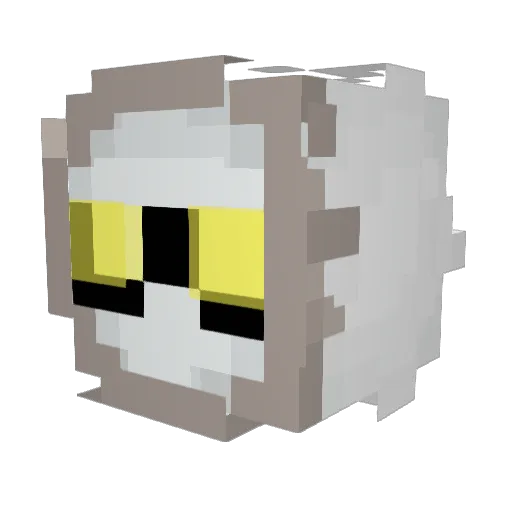 MonkeyNature Minecraft avatar head, 3D render