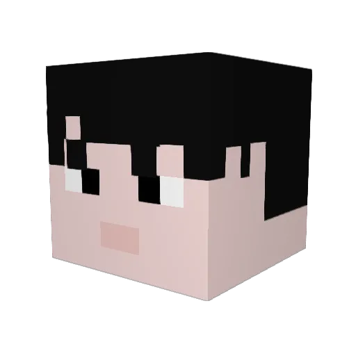 MonkeyNug Minecraft avatar head, 3D render