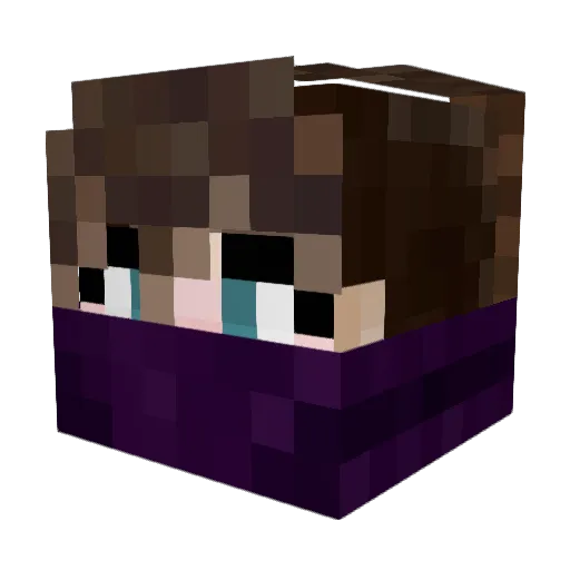 MonkeyOohOoh Minecraft avatar head, 3D render