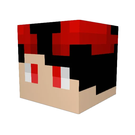 MonkeyP2003 Minecraft avatar head, 3D render