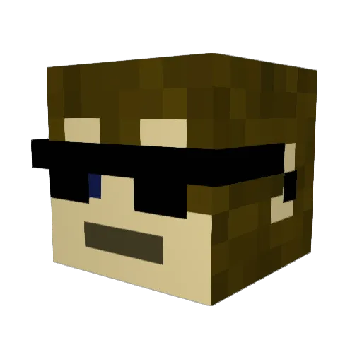 MonkeyPablo17 Minecraft avatar head, 3D render