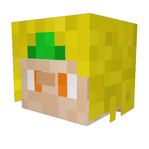 MonkeyParagon Minecraft avatar head, 3D render