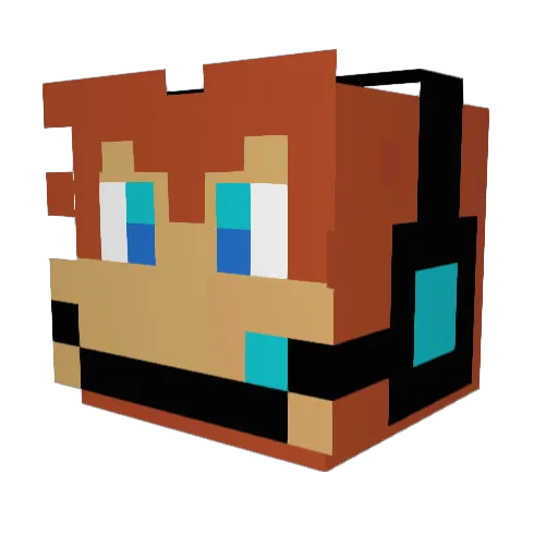 MonkeySimulation Minecraft avatar head, 3D render