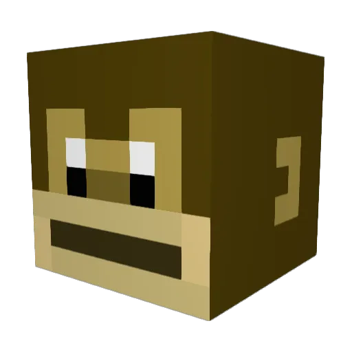 MonkeySquad Minecraft avatar head, 3D render