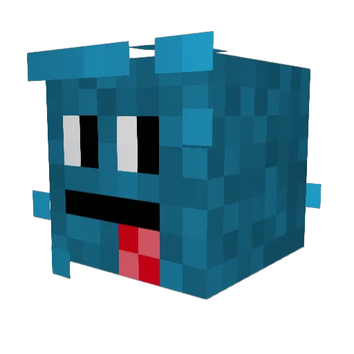 MonkeyTrials Minecraft avatar head, 3D render