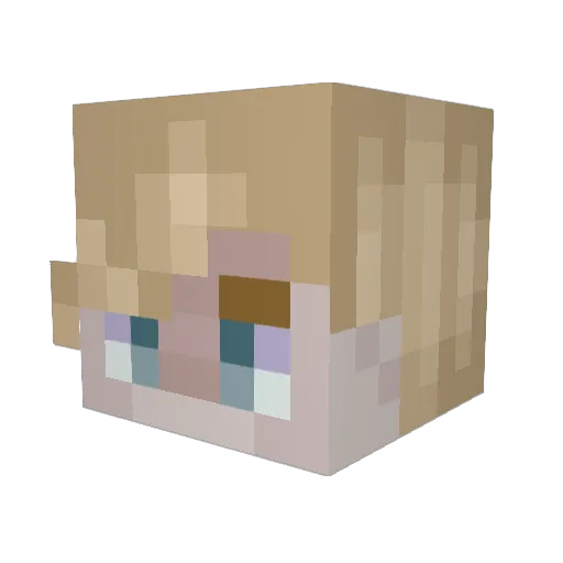 MonkeyVr25 Minecraft avatar head, 3D render