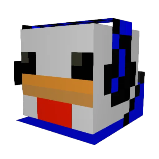 MonkeyWKeyboard Minecraft avatar head, 3D render
