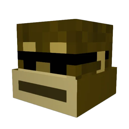 Monkey_Chips Minecraft avatar head, 3D render