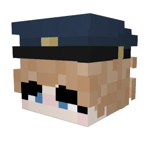 Monkey_D_Choppa Minecraft avatar head, 3D render