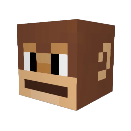 Monkey_Man99 Minecraft avatar head, 3D render