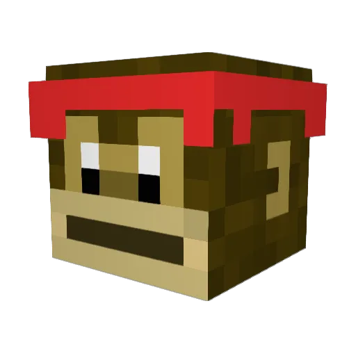 Monkey_Mon Minecraft avatar head, 3D render