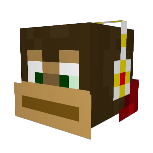 Monkey_Raph Minecraft avatar head, 3D render
