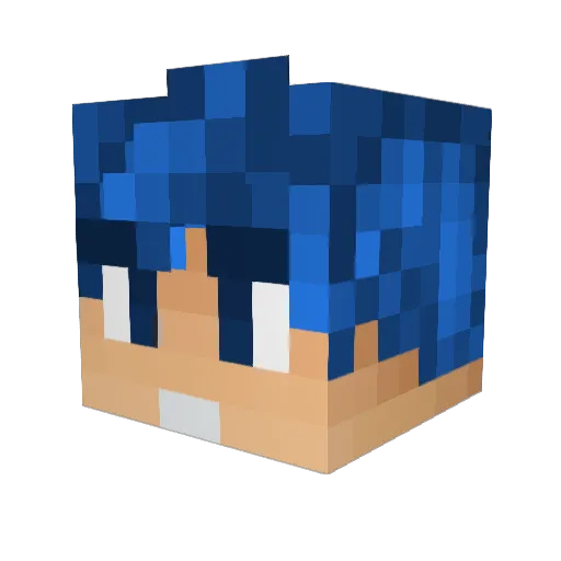 Monkeyblue99 Minecraft avatar head, 3D render