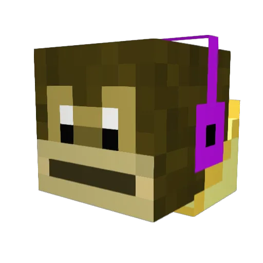 Monkeybob8912 Minecraft avatar head, 3D render