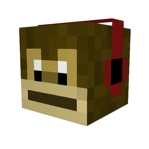 Monkeyboys Minecraft avatar head, 3D render