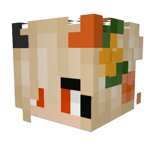 Monkeygoodson Minecraft avatar head, 3D render