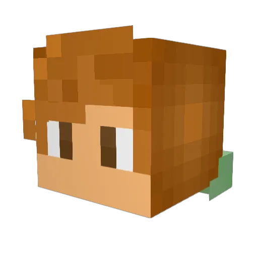 Monkeywin18 Minecraft avatar head, 3D render