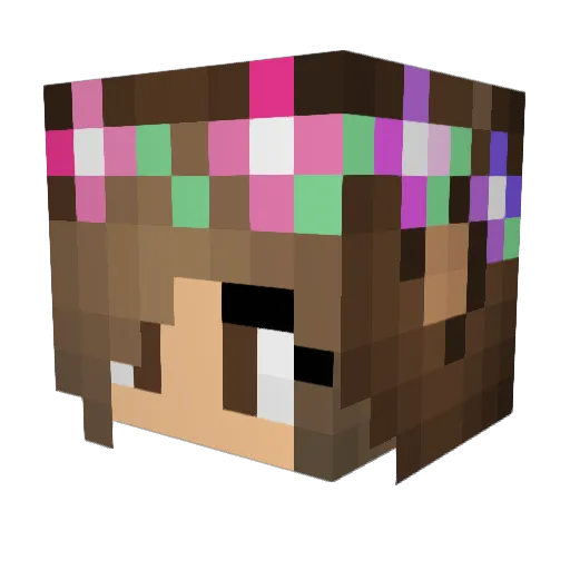 Monkeyxlesliee Minecraft avatar head, 3D render
