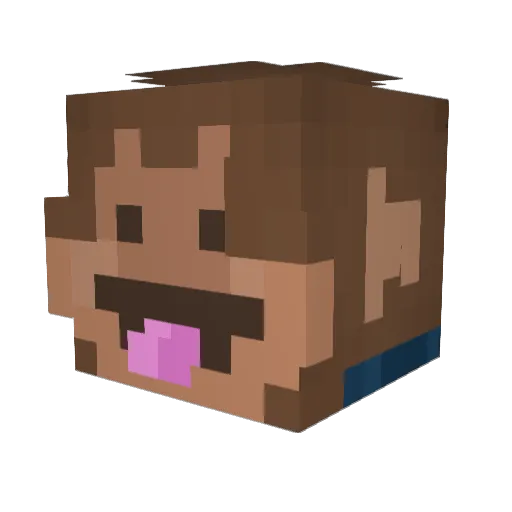Monkeyy100 Minecraft avatar head, 3D render