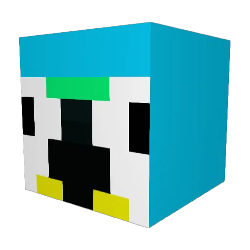 Monkeyzada Minecraft avatar head, 3D render