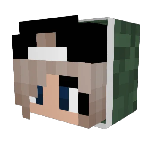 Monkeyzz Minecraft avatar head, 3D render