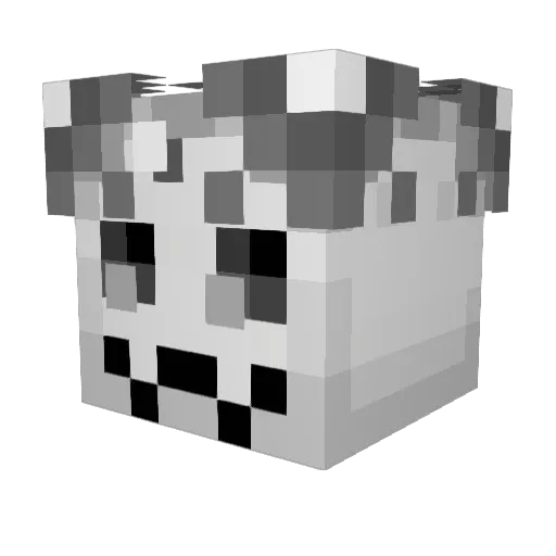 Monkii1 Minecraft avatar head, 3D render