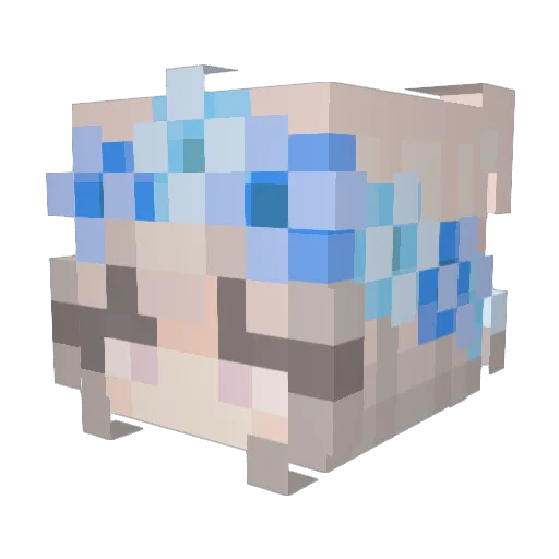 MonkishPanda480 Minecraft avatar head, 3D render