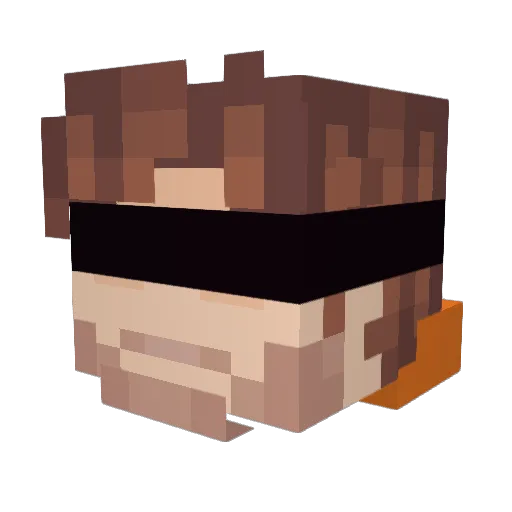 Monklertor Minecraft avatar head, 3D render