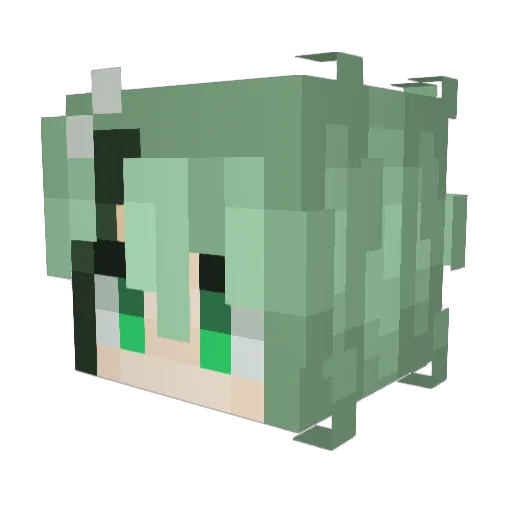 Monkrilla_ Minecraft avatar head, 3D render