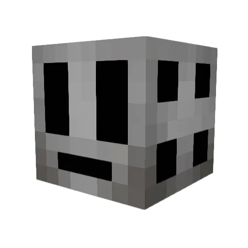 Monkyka Minecraft avatar head, 3D render