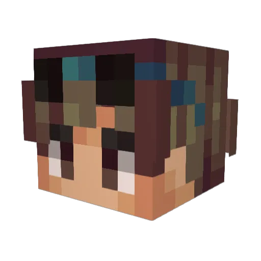 Monnifortuna Minecraft avatar head, 3D render