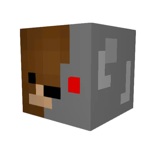 Mono93p Minecraft avatar head, 3D render