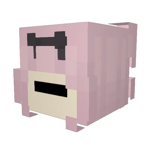 MonoBao Minecraft avatar head, 3D render